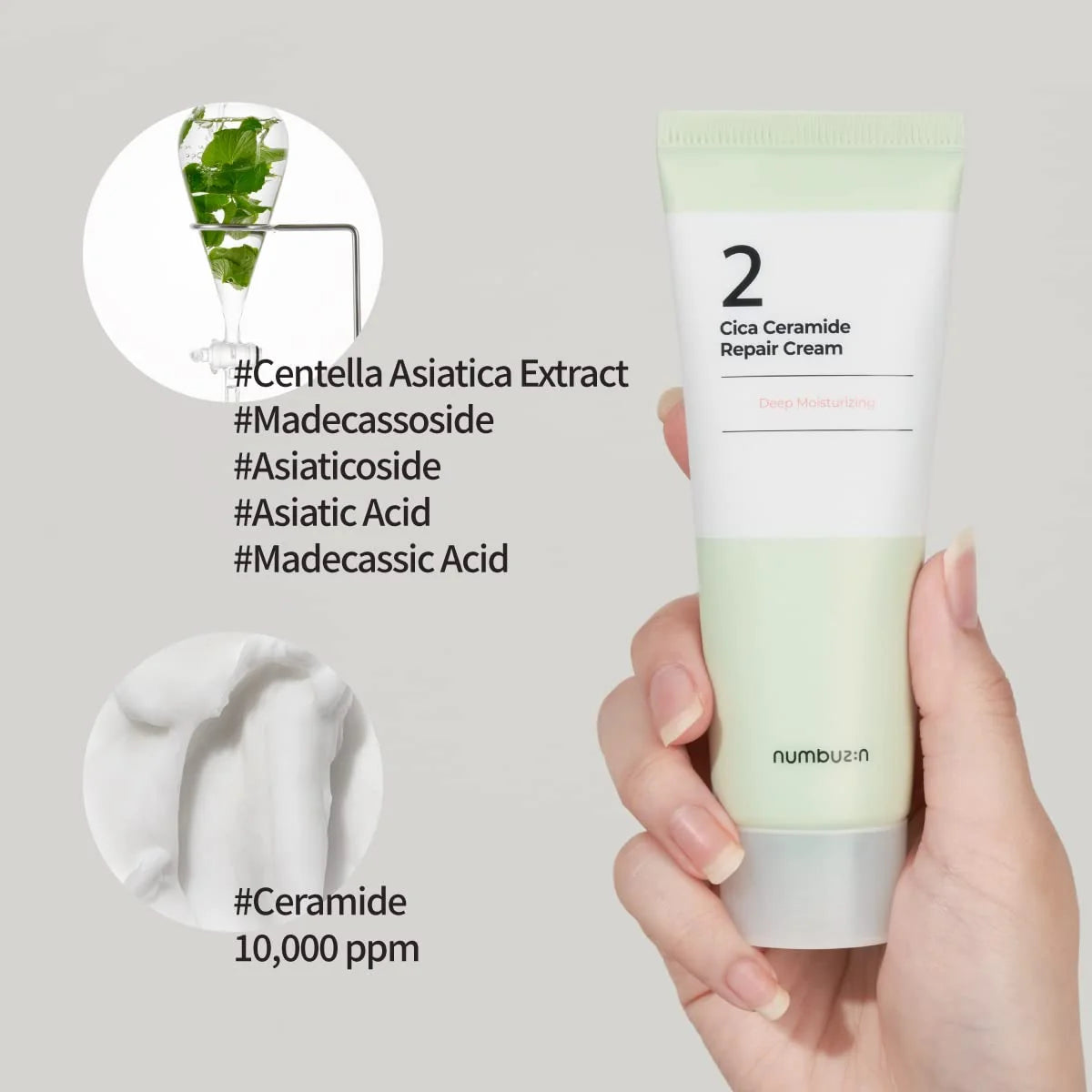 numbuzin No.2 Cica Ceramide Repair Cream 60ml numbuzin