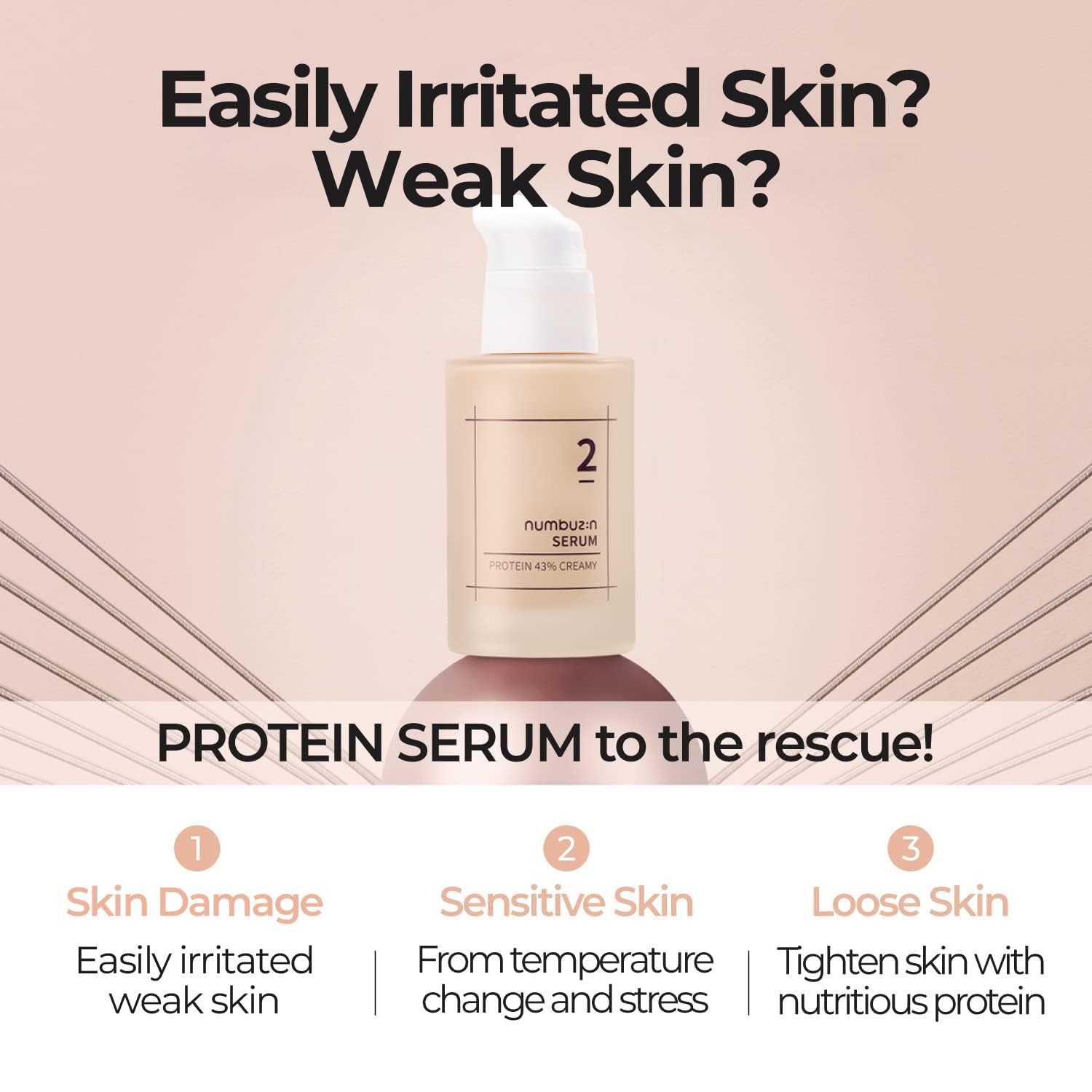 numbuzin No.2 Creamy 43% Protein Serum 50ml numbuzin