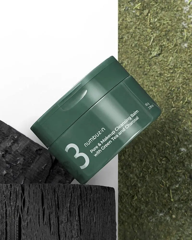 Numbuz in No.3 Green Tea and Charcoal Cleansing Balm, 85g - Sk Atelier