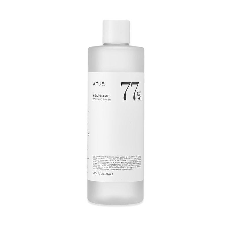 Anua HEARTLEAF 77% SOOTHING TONER 500ml Anua