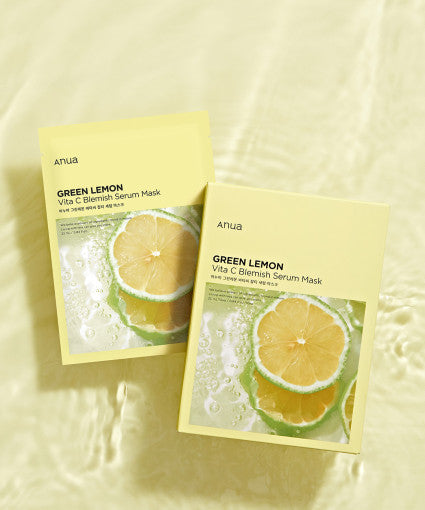 Anua Green Lemon Vita C Blemish Serum Mask 25ml X 10ea Anua