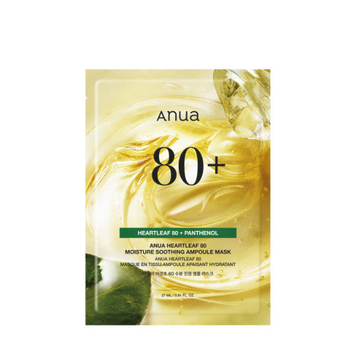 Anua HEARTLEAF 80 MOISTURE SOOTHING AMPOULE MASK 27ml X 10ea Anua